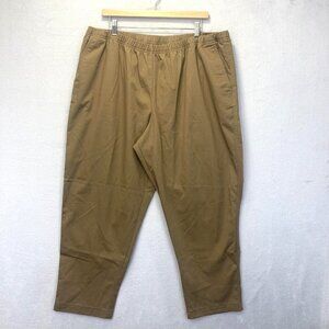 Lands End Fit 3‎ Pants Womens 22W Petite 22WP Elastic Business Office Career Tan